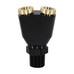 Y-Block, 1/8" MNPT » Tube 2 x 3/16"