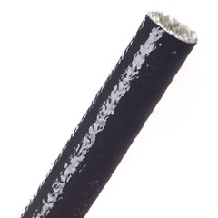 Silicone/Fiberglass Sleeve, Black 7/8"