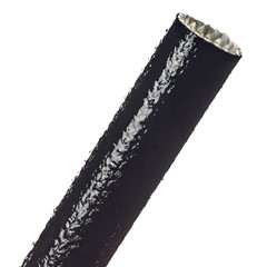 Silicone/Fiberglass Sleeve, Black 1.0"