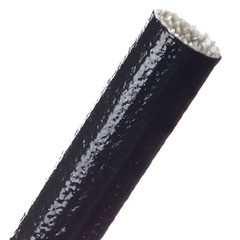 Silicone/Fiberglass Sleeve, Black 1.25"