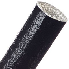 Silicone/Fiberglass Sleeve, Black 1.75"